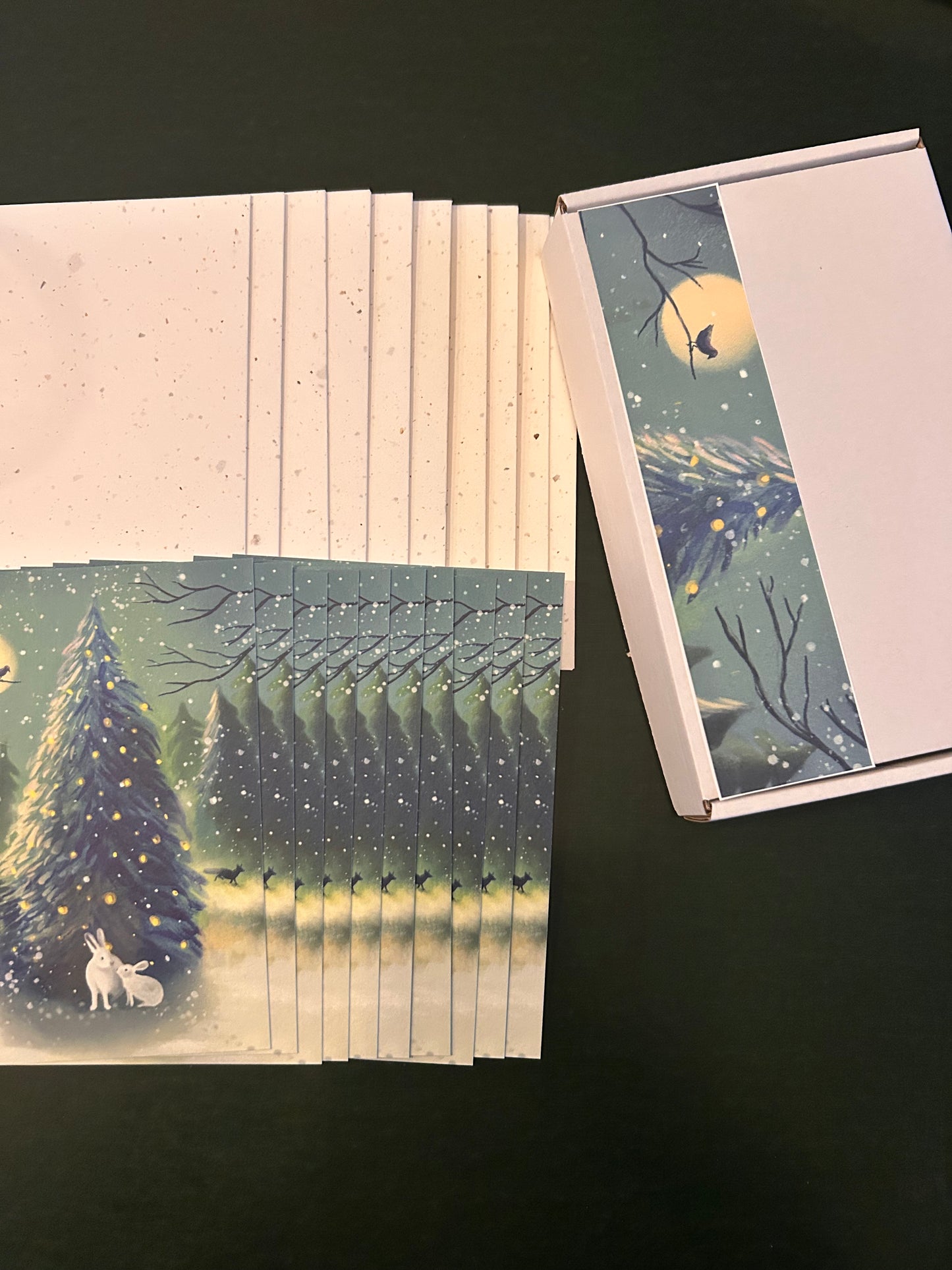 A10/ Kerstkaart winterbos X 10 - Voordeelpakket