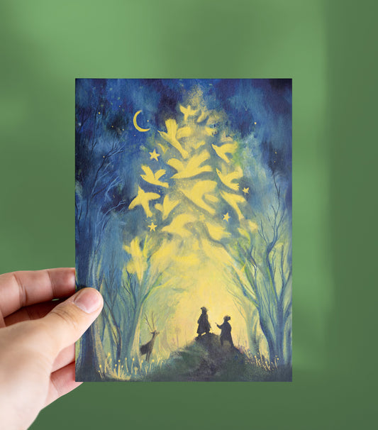 A/ Kerstkaart Lichtpad